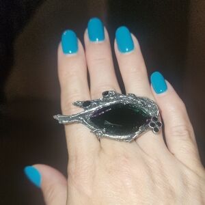RARE Martha Rotten Lunar Eye Ring. Eye of Thoth adjustable